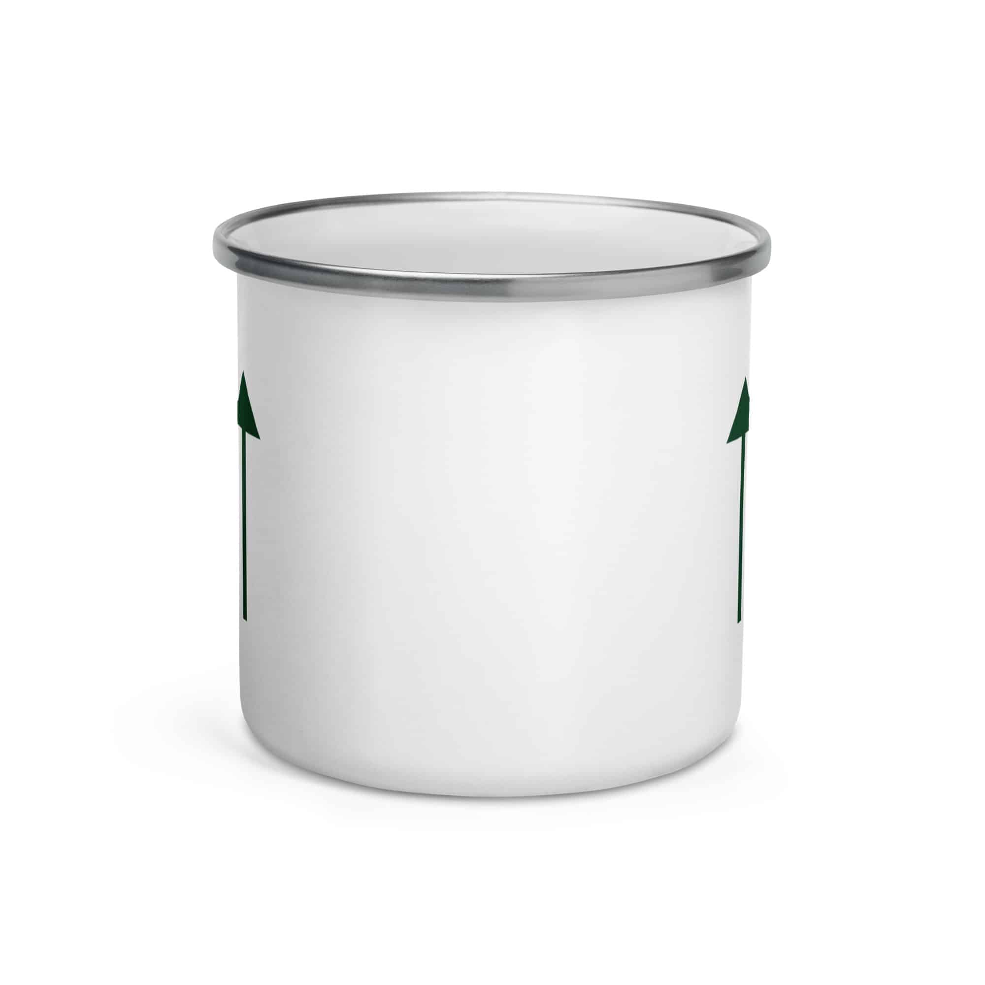 Forest Green Upward Trail Arrow Enamel Camp Mug