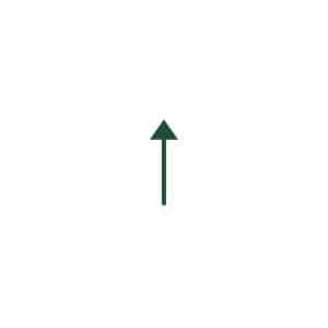 07 Upward Trail Arrow Forest Green Die-Cut Magnet - 3″×3″ - Main