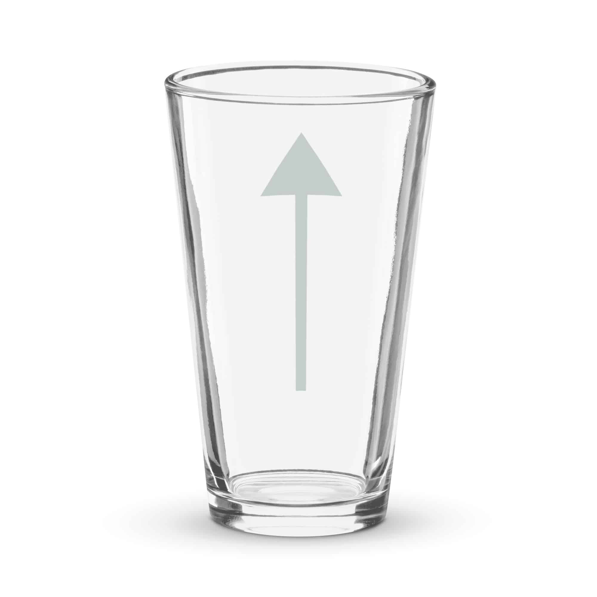 Forest Green Upward Trail Arrow Pint Glass