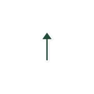 07 Upward Trail Arrow Forest Green Vinyl Sticker - 3x3 - Main