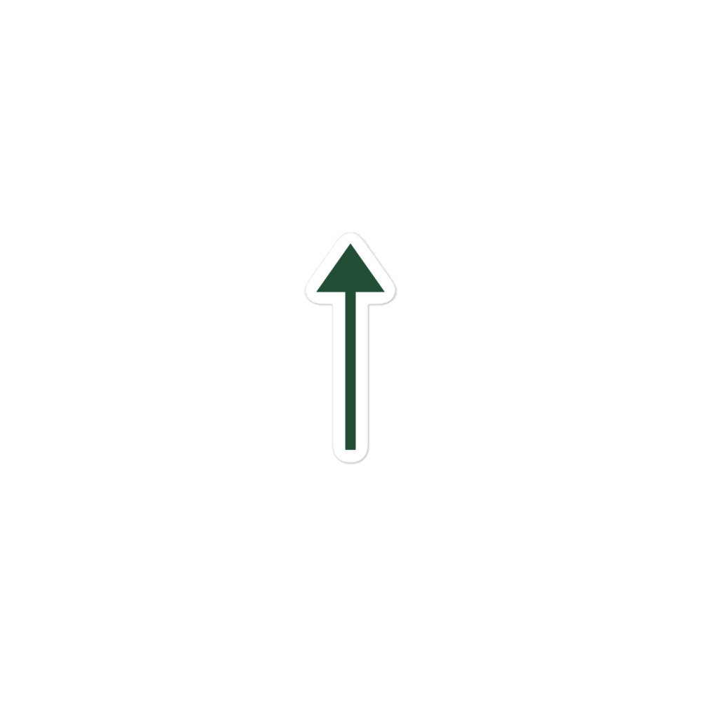 Forest Green Upward Trail Arrow Vinyl Sticker