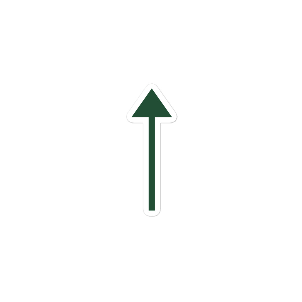 Forest Green Upward Trail Arrow Vinyl Sticker