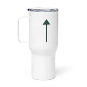 07 Upward Trail Arrow Forest Green Travel Mug - 25 oz - Main