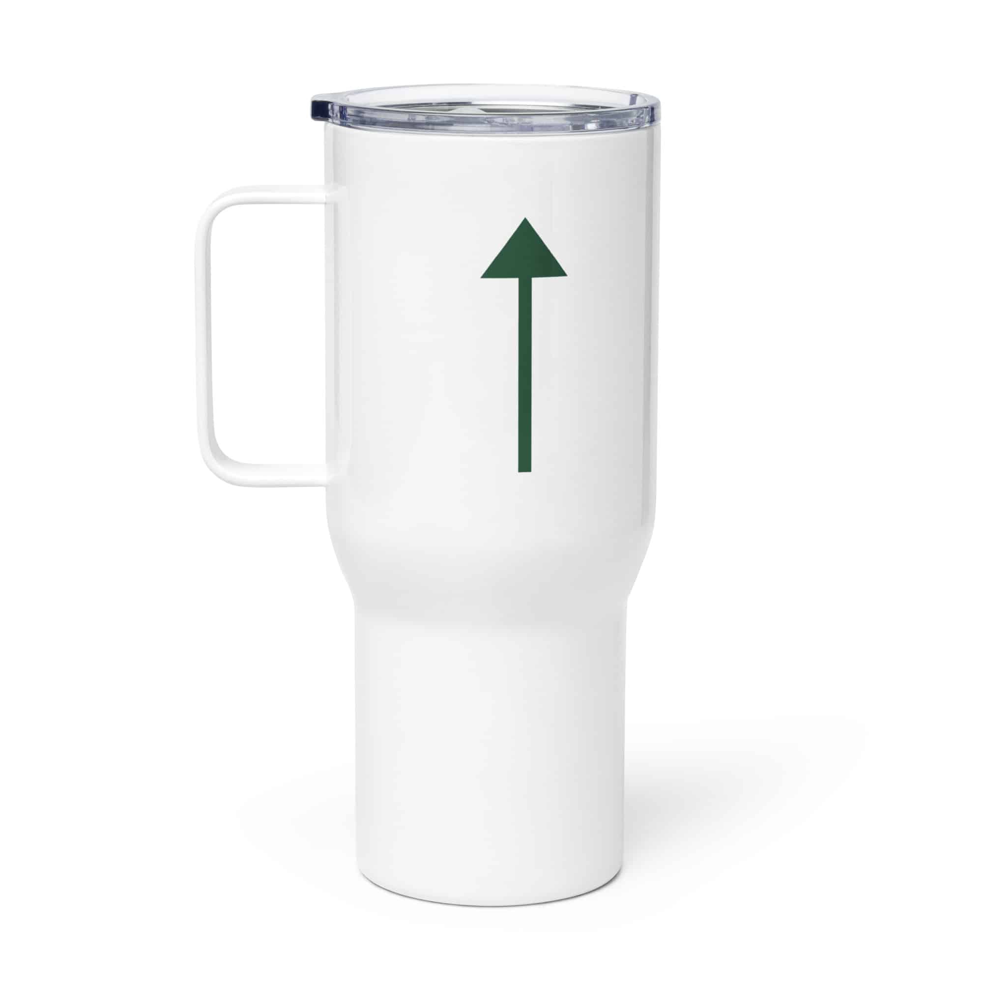 Forest Green Upward Trail Arrow Travel Mug