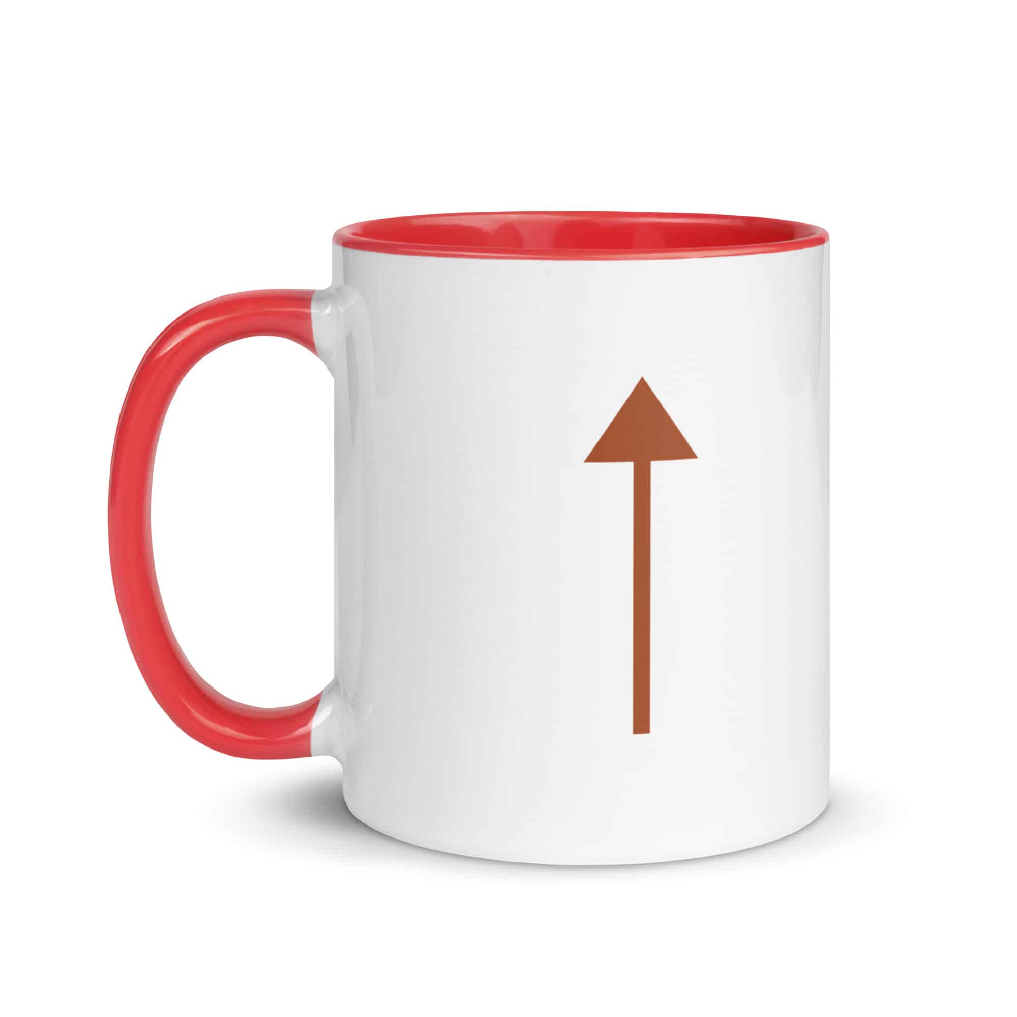 Terracotta Upward Trail Arrow Color Inside Mug