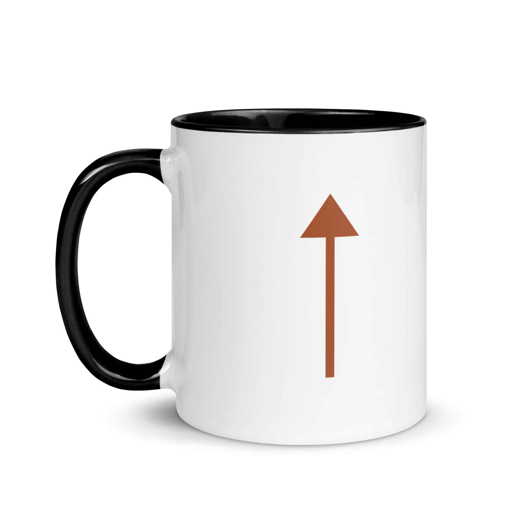 Terracotta Upward Trail Arrow Color Inside Mug