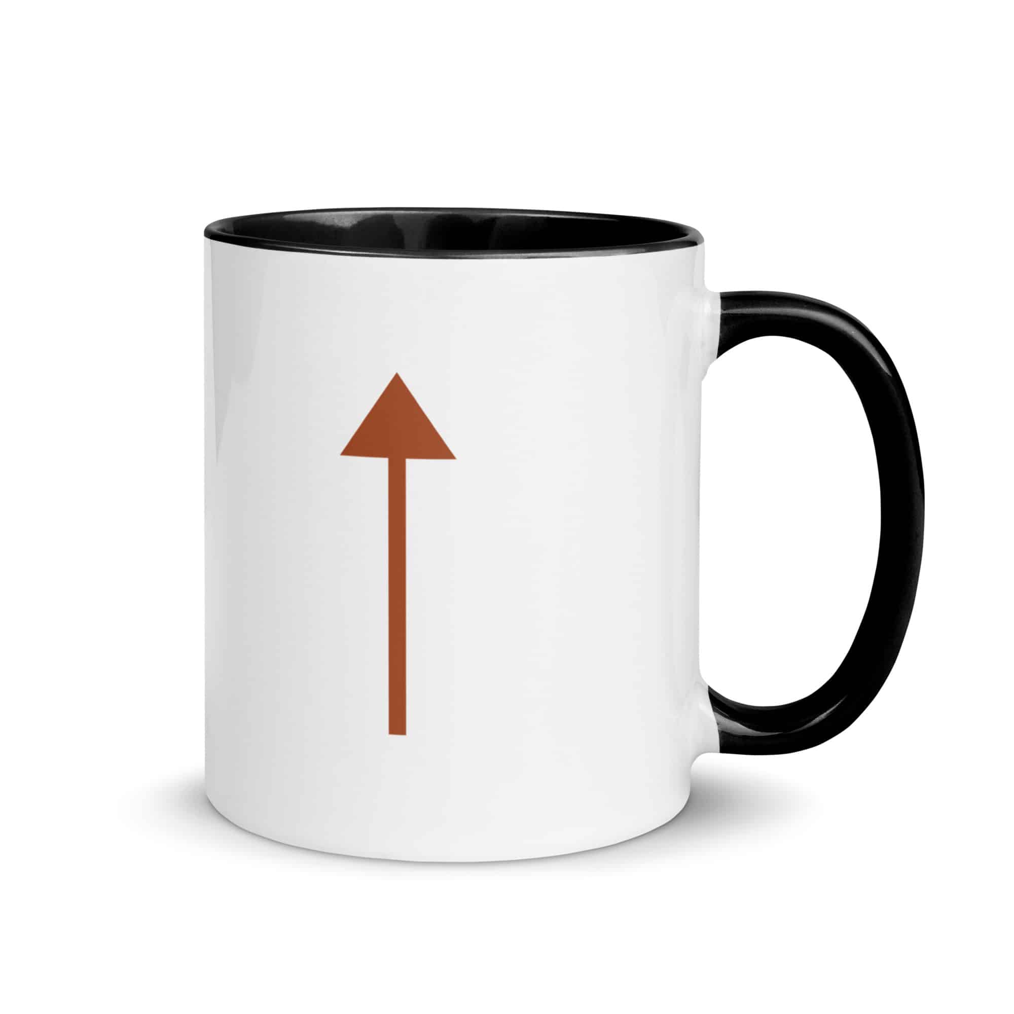 Terracotta Upward Trail Arrow Color Inside Mug