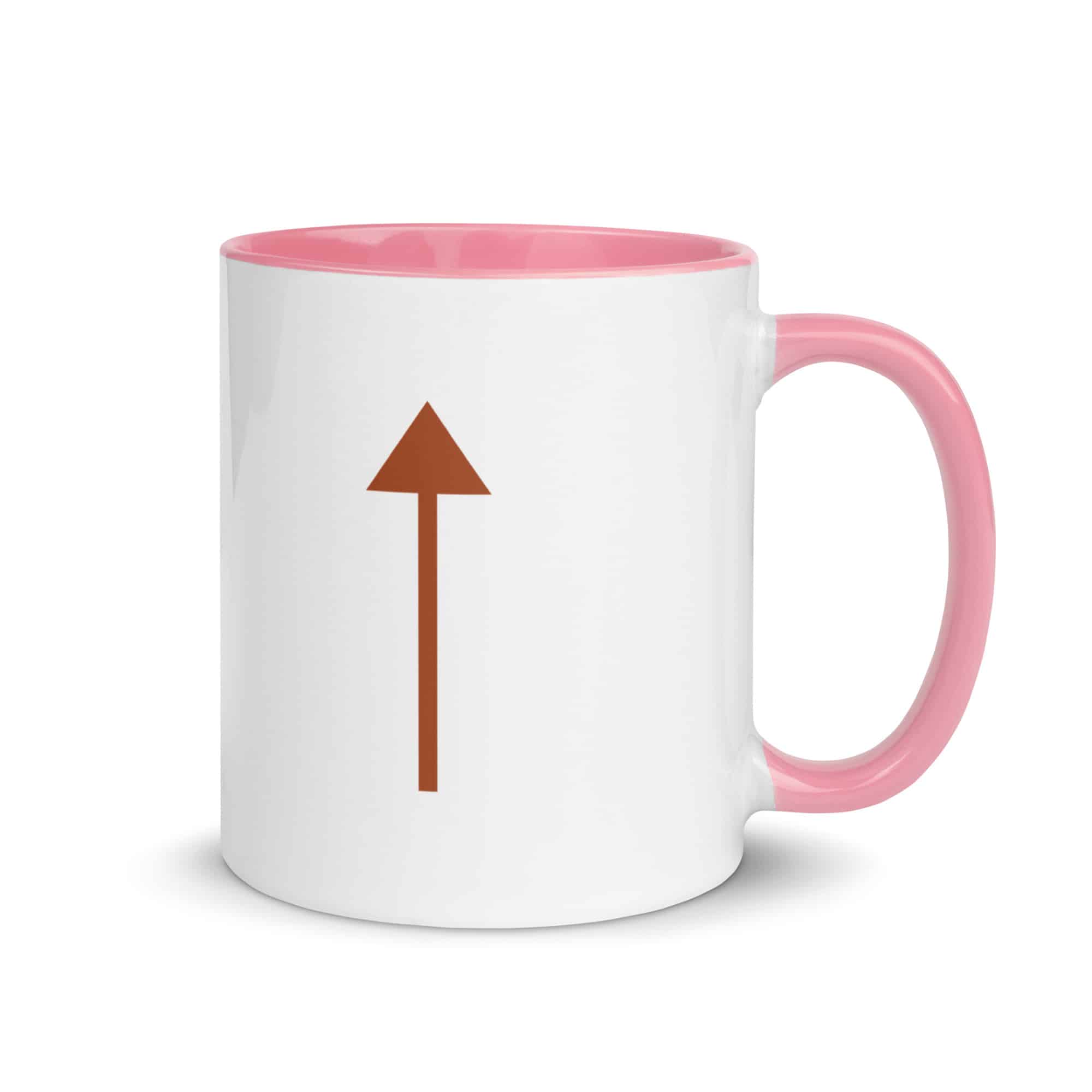 Terracotta Upward Trail Arrow Color Inside Mug