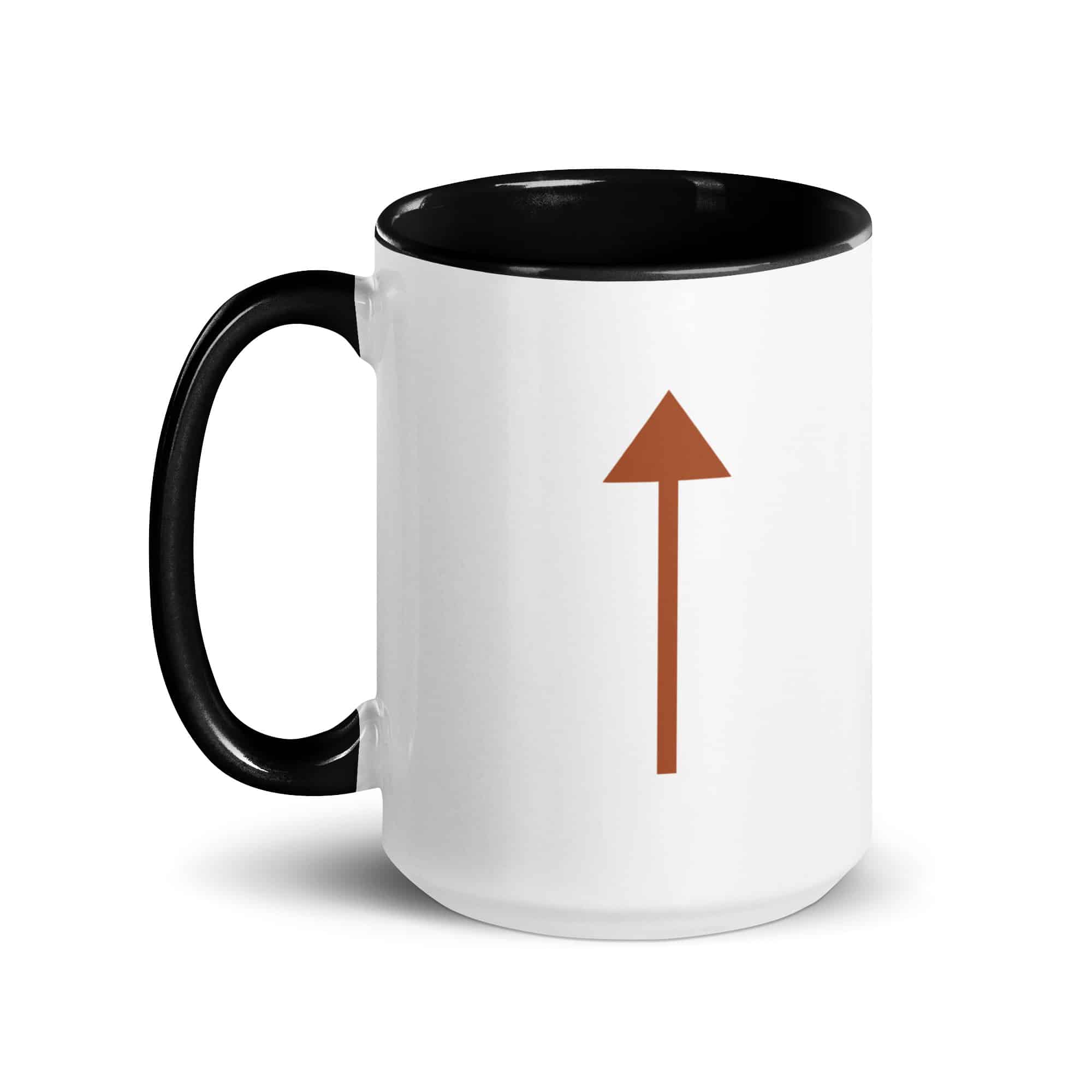 Terracotta Upward Trail Arrow Color Inside Mug