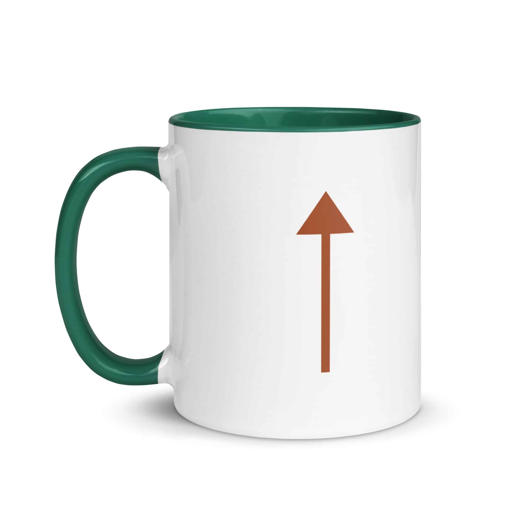 Terracotta Upward Trail Arrow Color Inside Mug