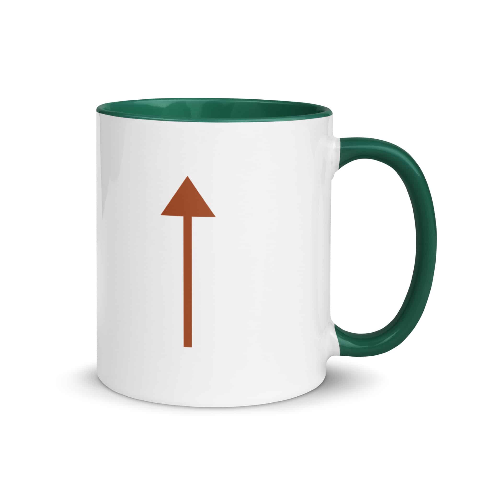 Terracotta Upward Trail Arrow Color Inside Mug