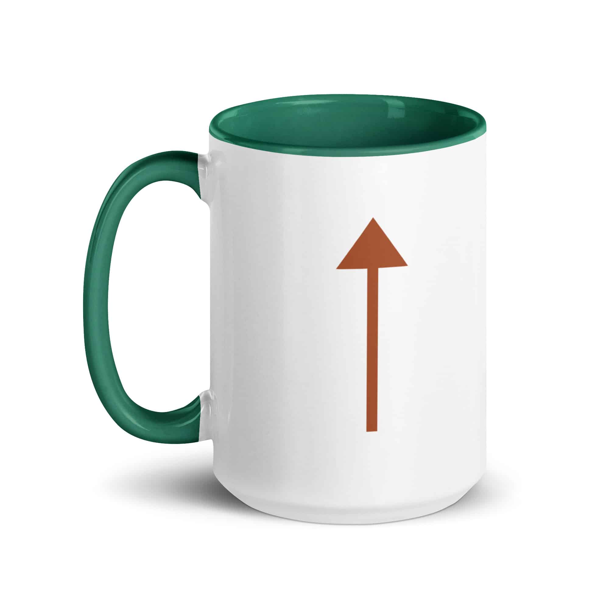 Terracotta Upward Trail Arrow Color Inside Mug