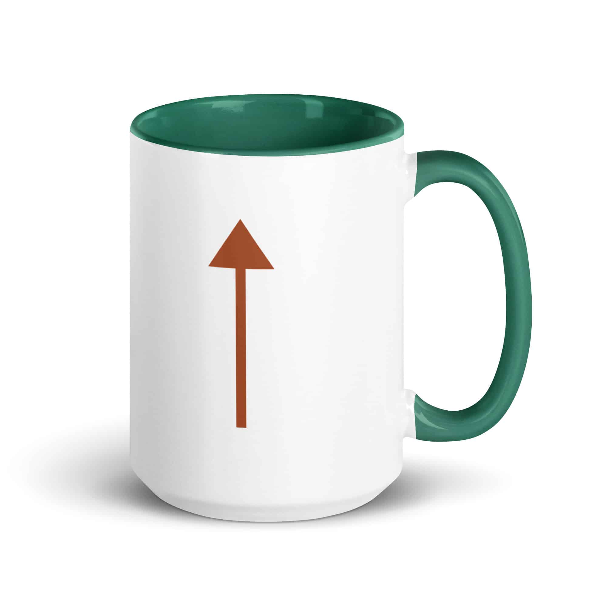Terracotta Upward Trail Arrow Color Inside Mug