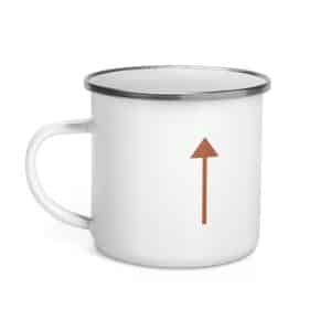 07 Upward Trail Arrow Terracotta Enamel Camp Mug - 12 oz - Left