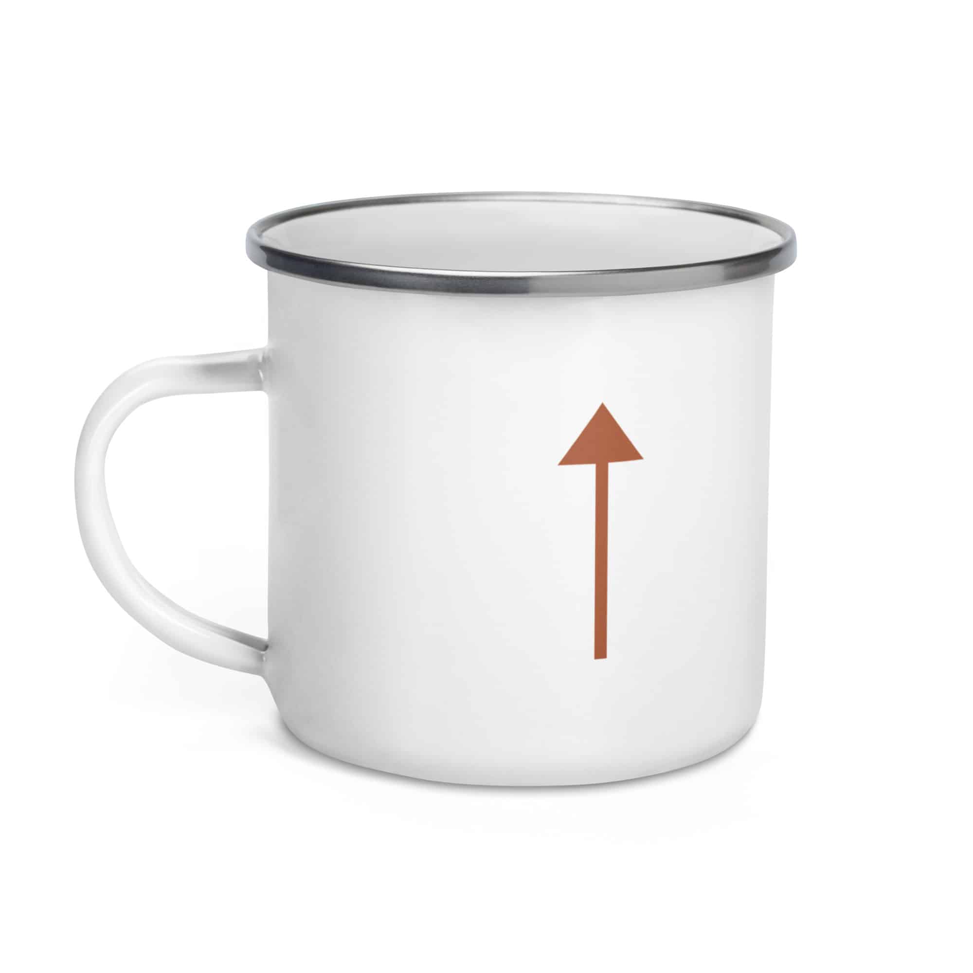 Terracotta Upward Trail Arrow Enamel Camp Mug