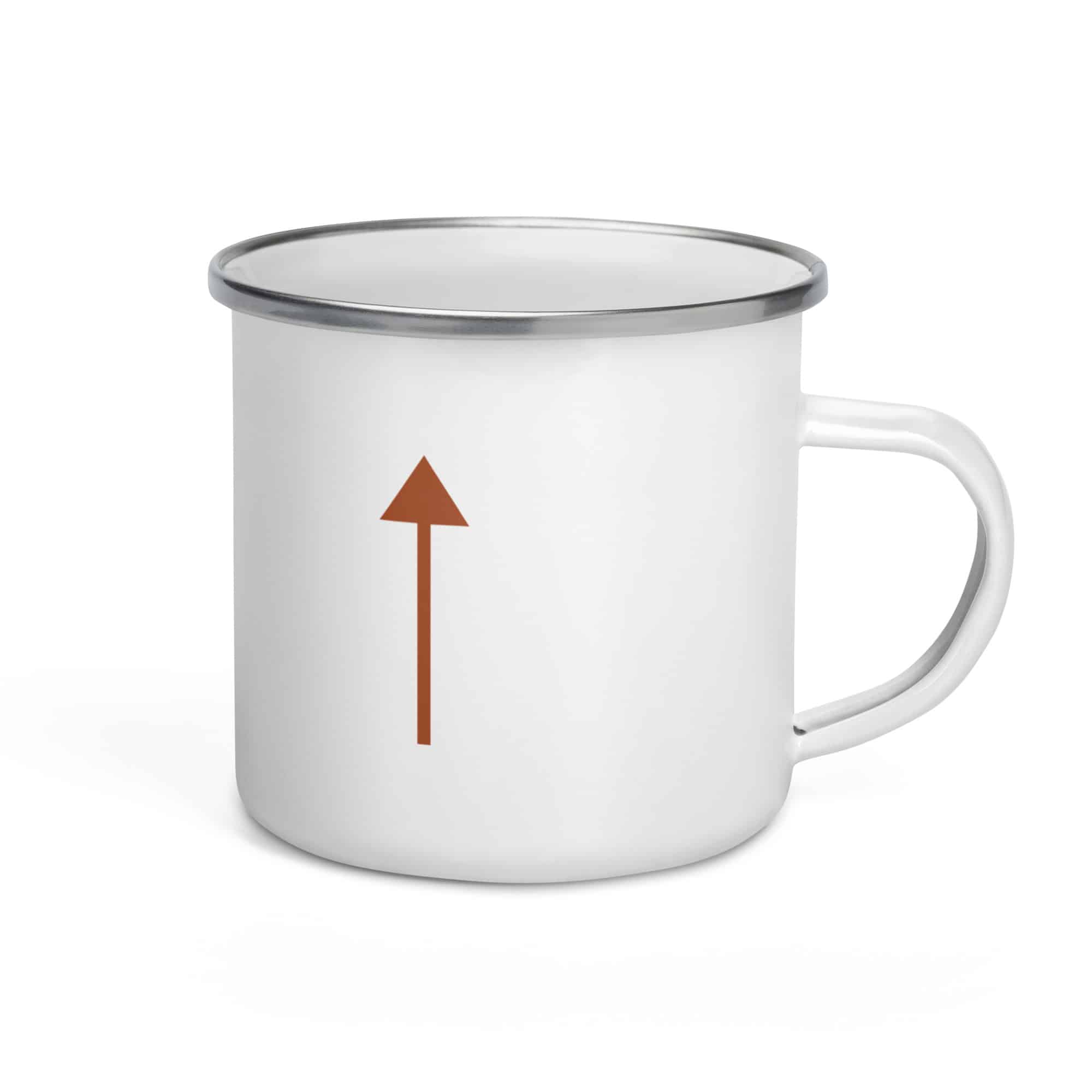 Terracotta Upward Trail Arrow Enamel Camp Mug