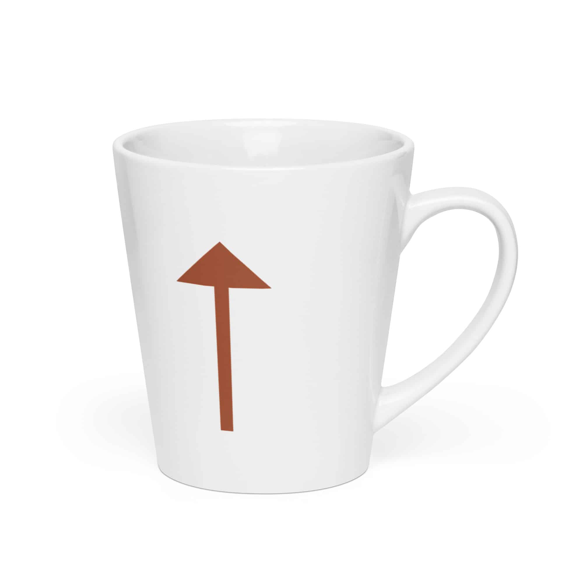 Terracotta Upward Trail Arrow Latte Mug