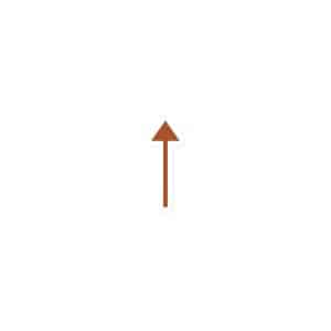 07 Upward Trail Arrow Terracotta Die-Cut Magnet - 3″×3″ - Main