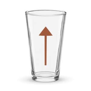 07 Upward Trail Arrow Terracotta Pint Glass - 16 oz - Main