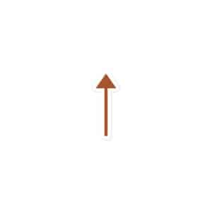 07 Upward Trail Arrow Terracotta Vinyl Sticker - 3x3 - Main