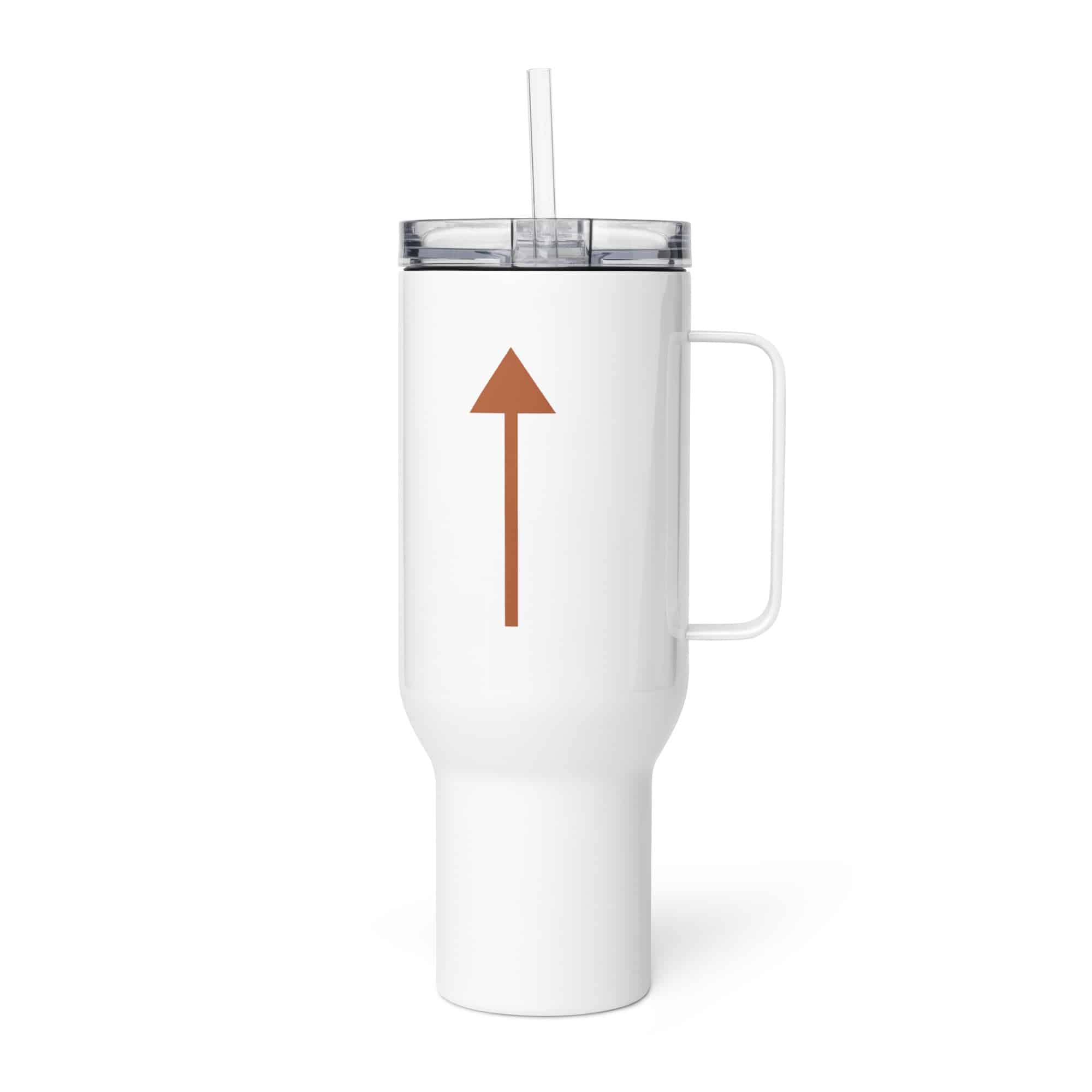Terracotta Upward Trail Arrow Travel Mug