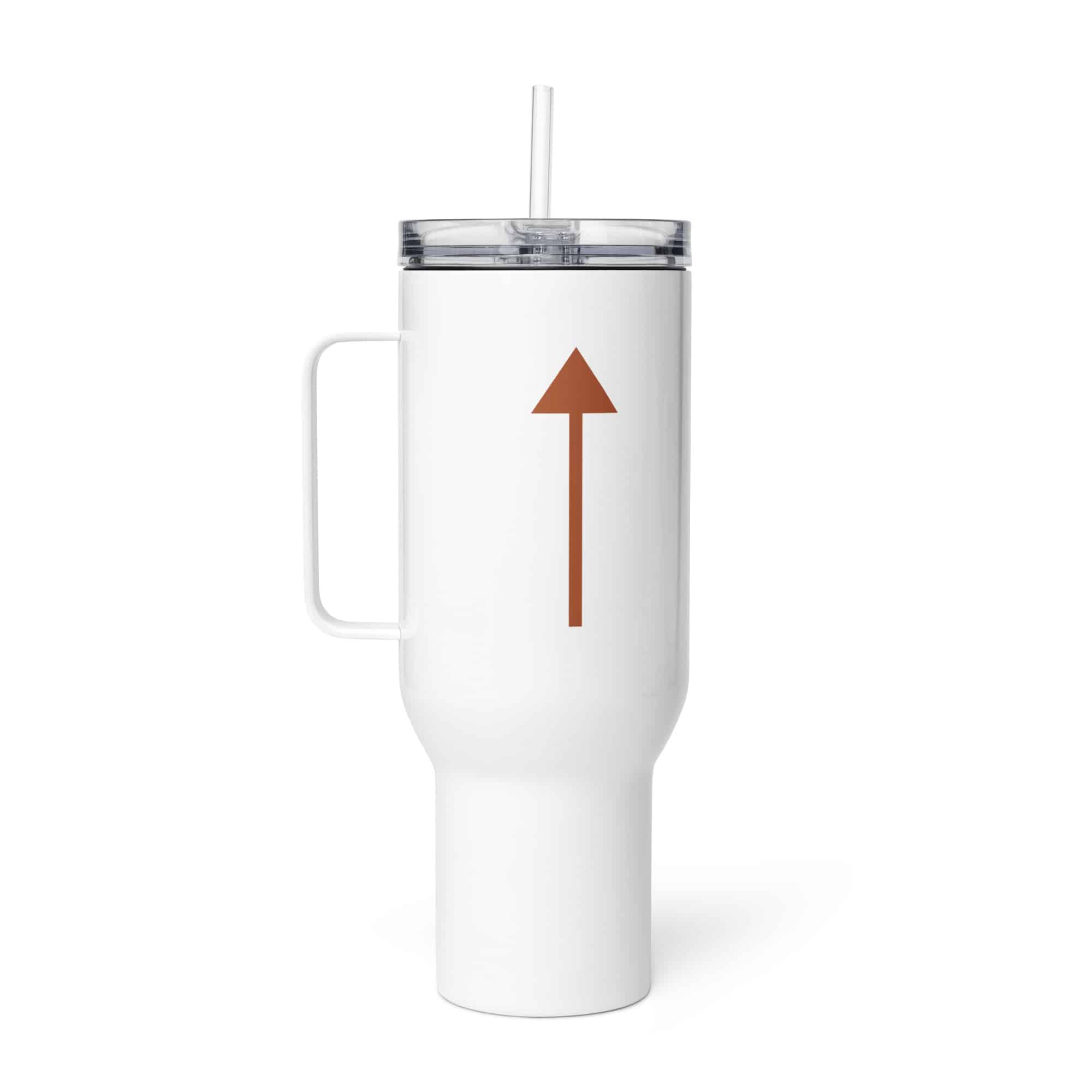 Terracotta Upward Trail Arrow Travel Mug