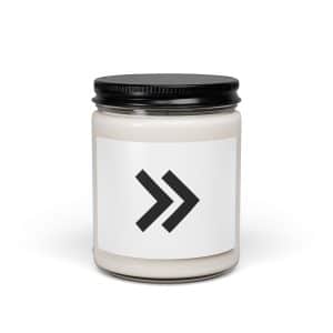 08 Double Chevron Black Soy Wax Candle - 9oz - Main