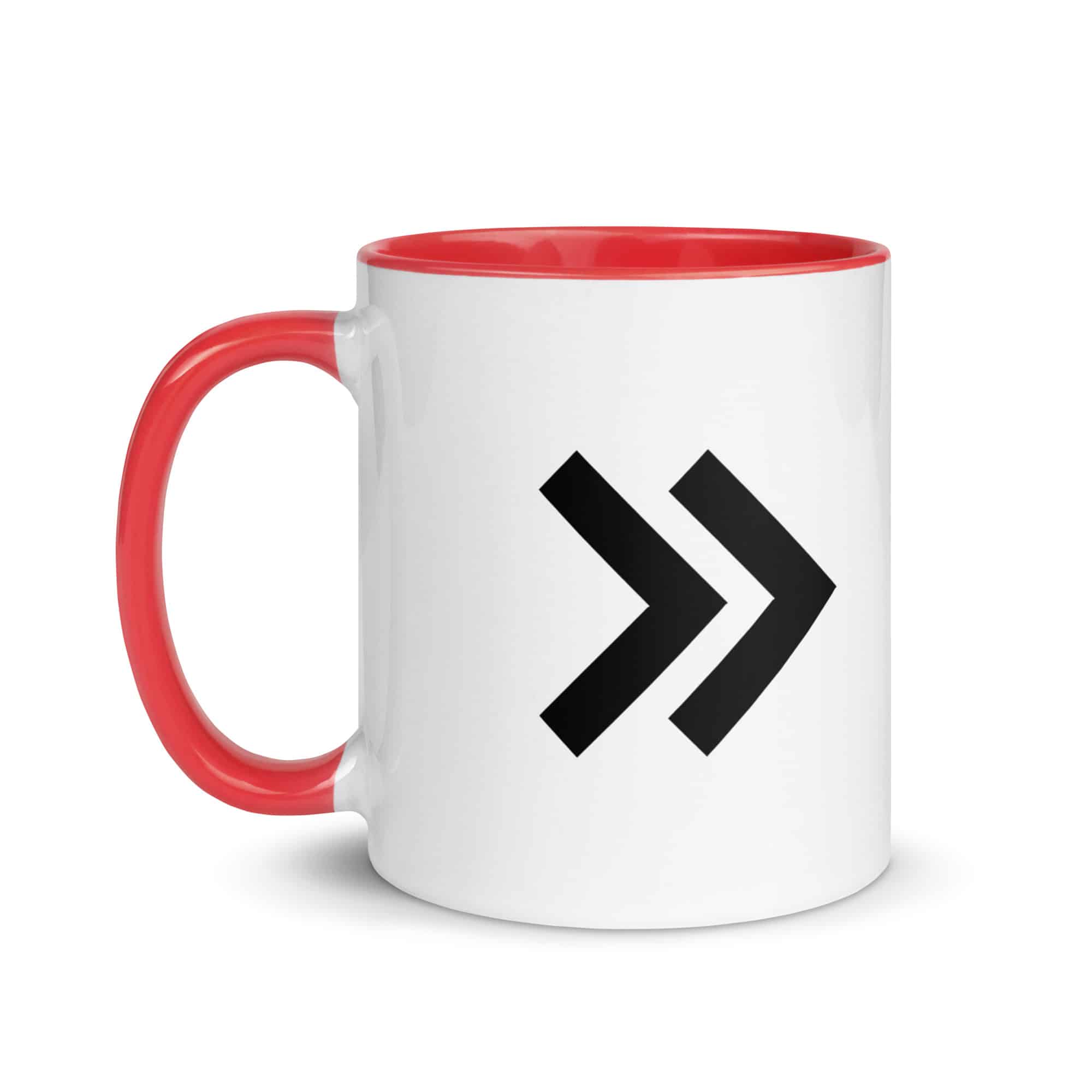 Black Double Chevron Color Inside Mug