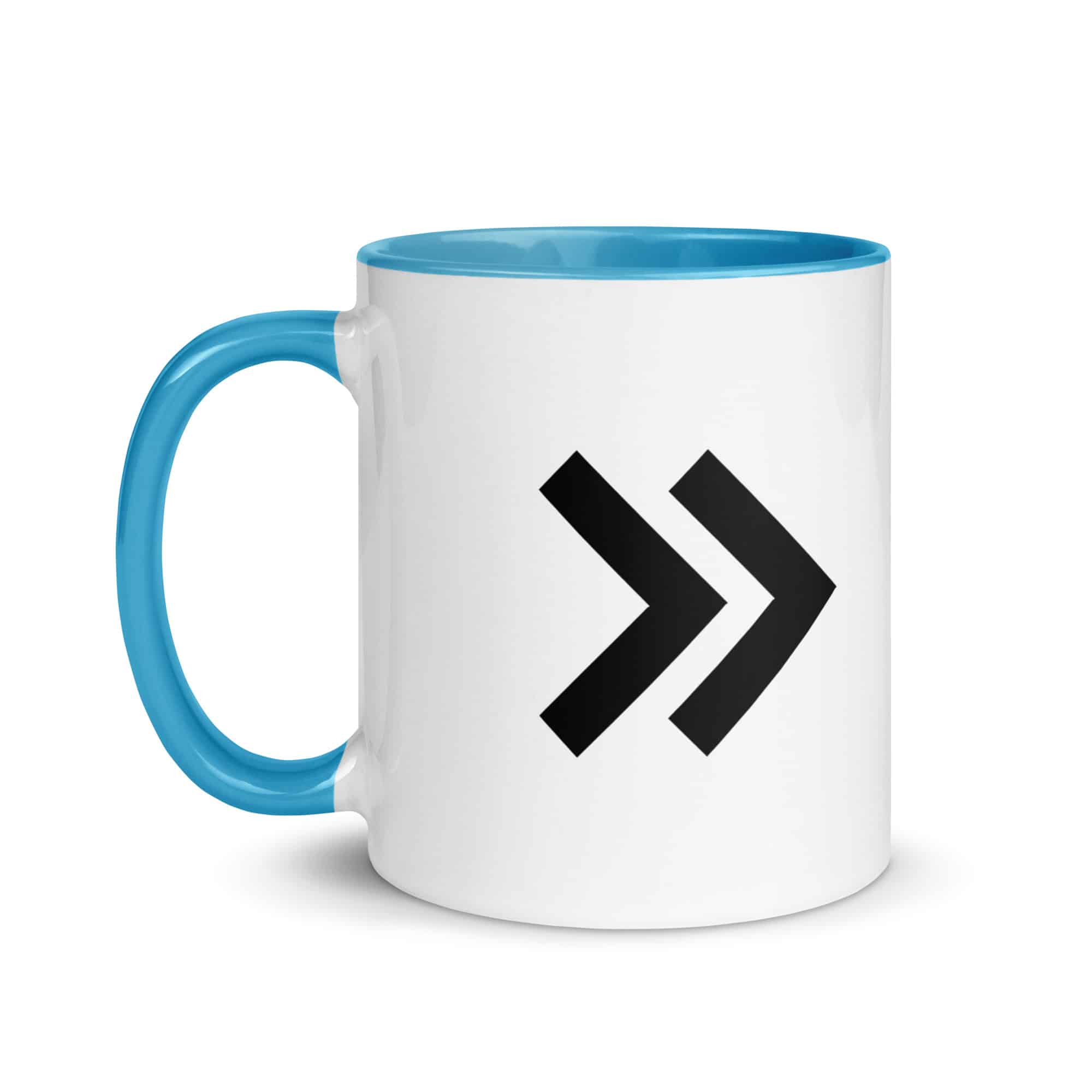 Black Double Chevron Color Inside Mug