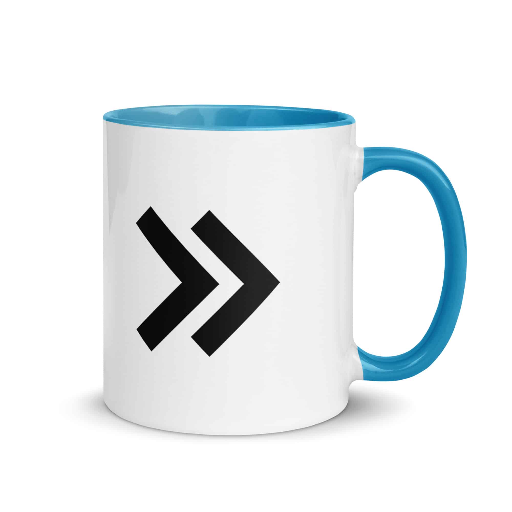 Black Double Chevron Color Inside Mug