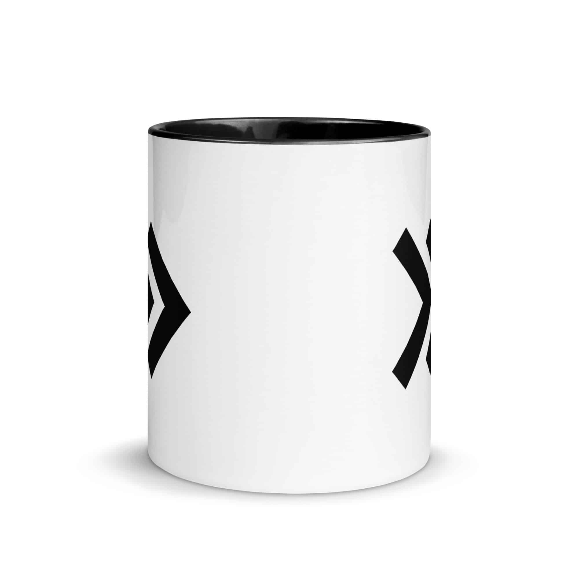 Black Double Chevron Color Inside Mug