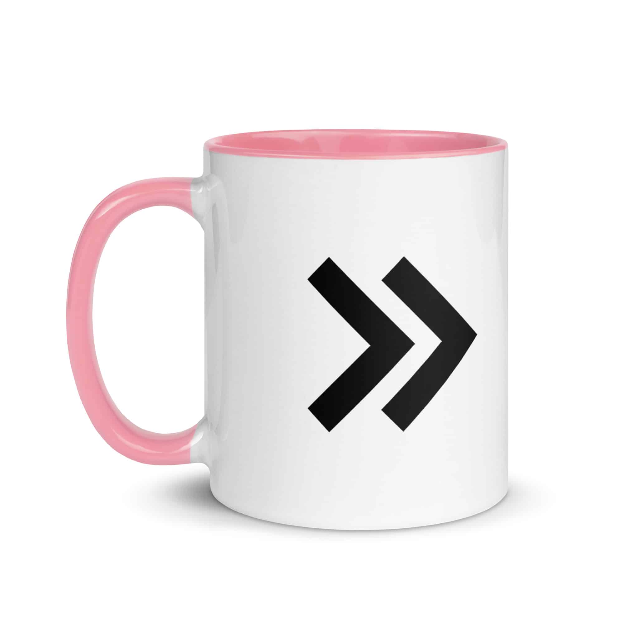 Black Double Chevron Color Inside Mug