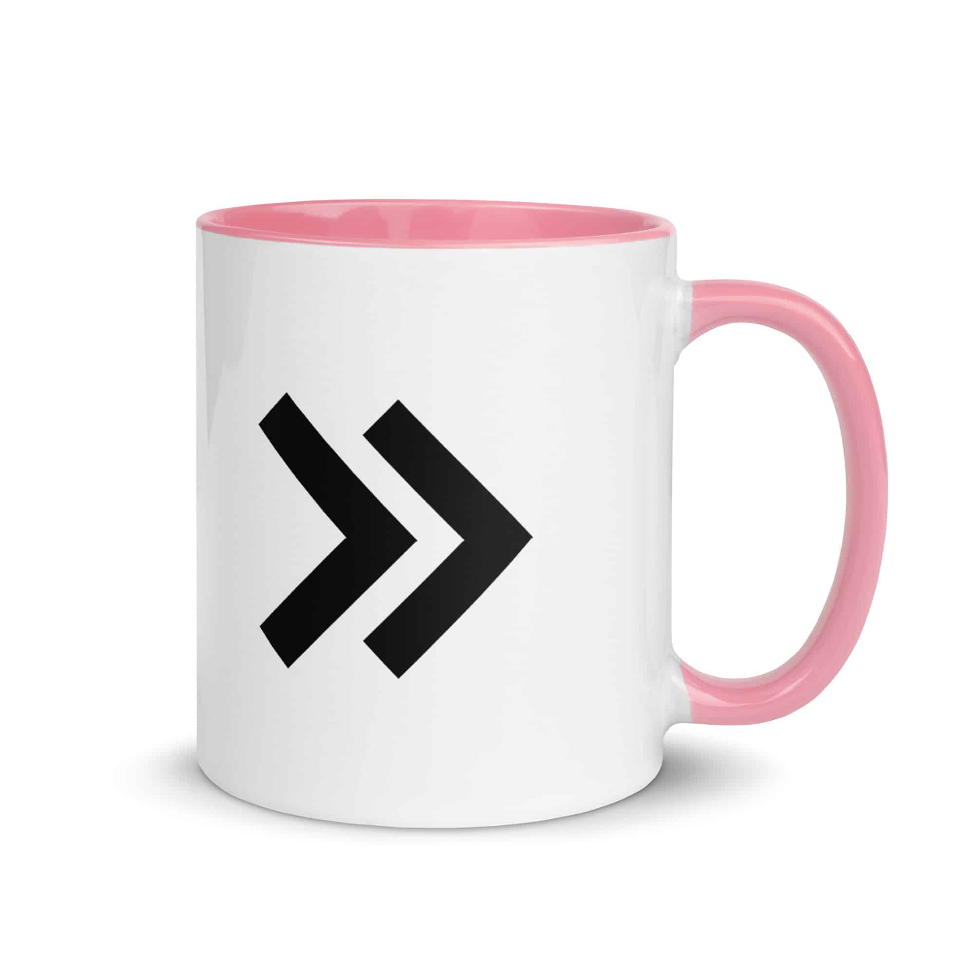 Black Double Chevron Color Inside Mug