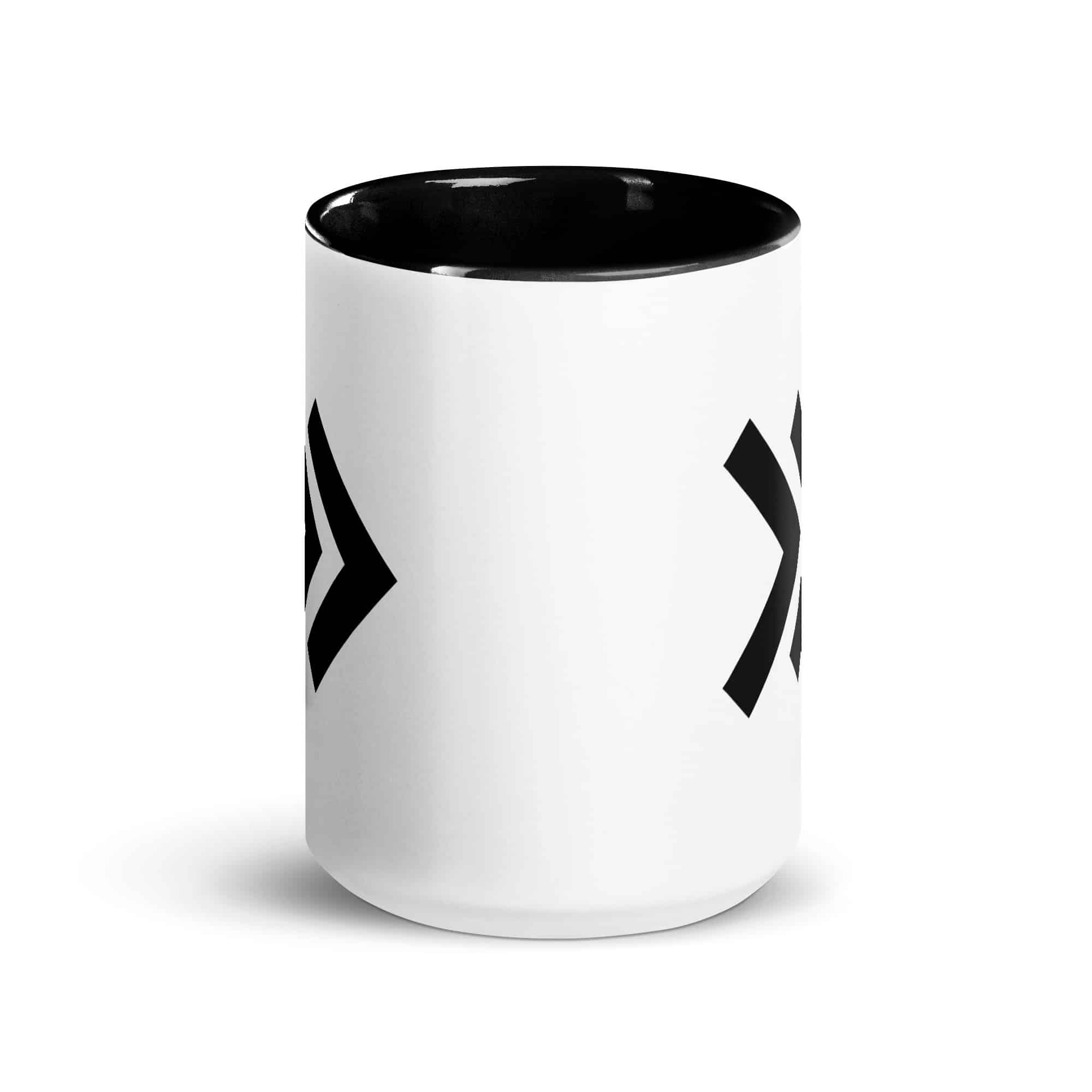 Black Double Chevron Color Inside Mug