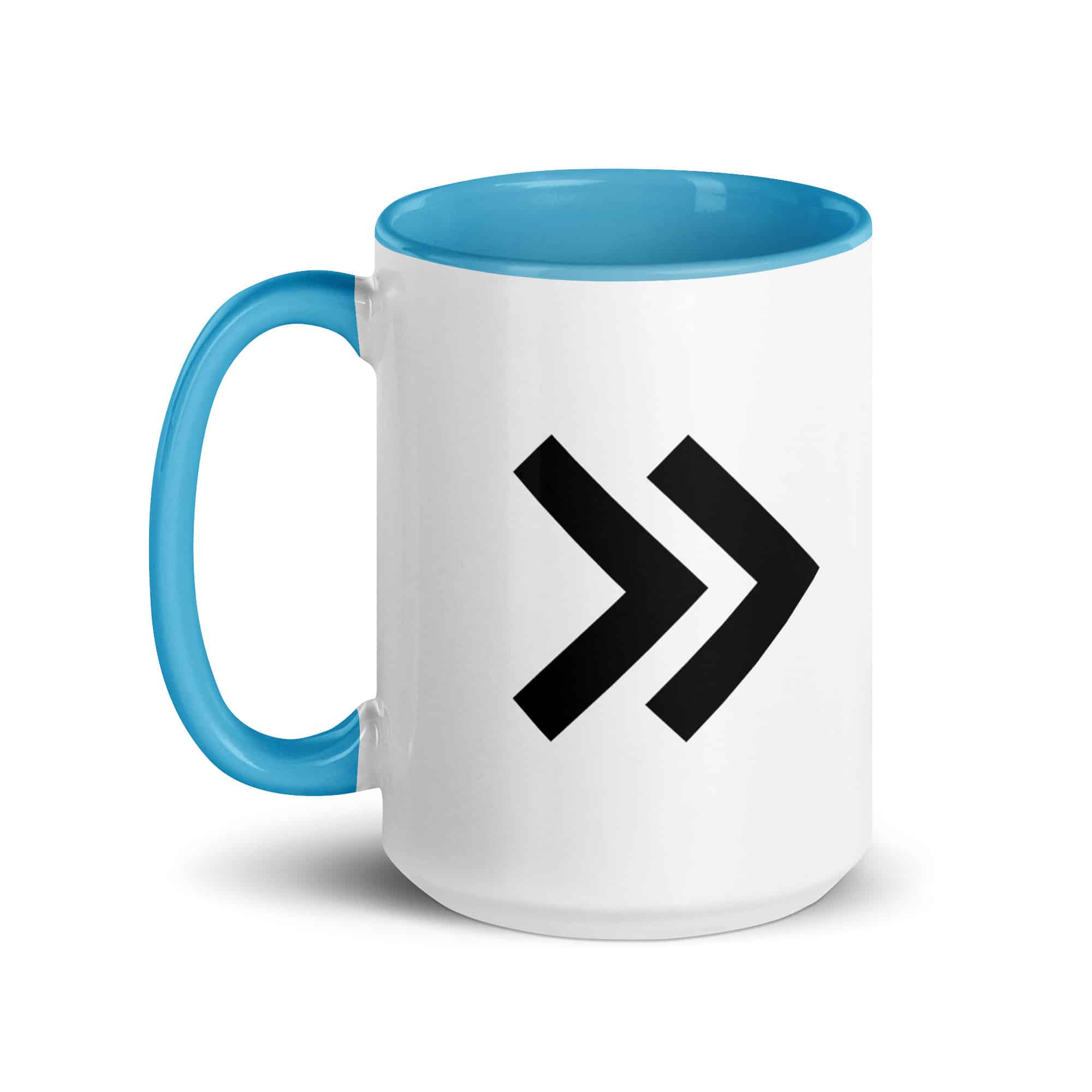 Black Double Chevron Color Inside Mug