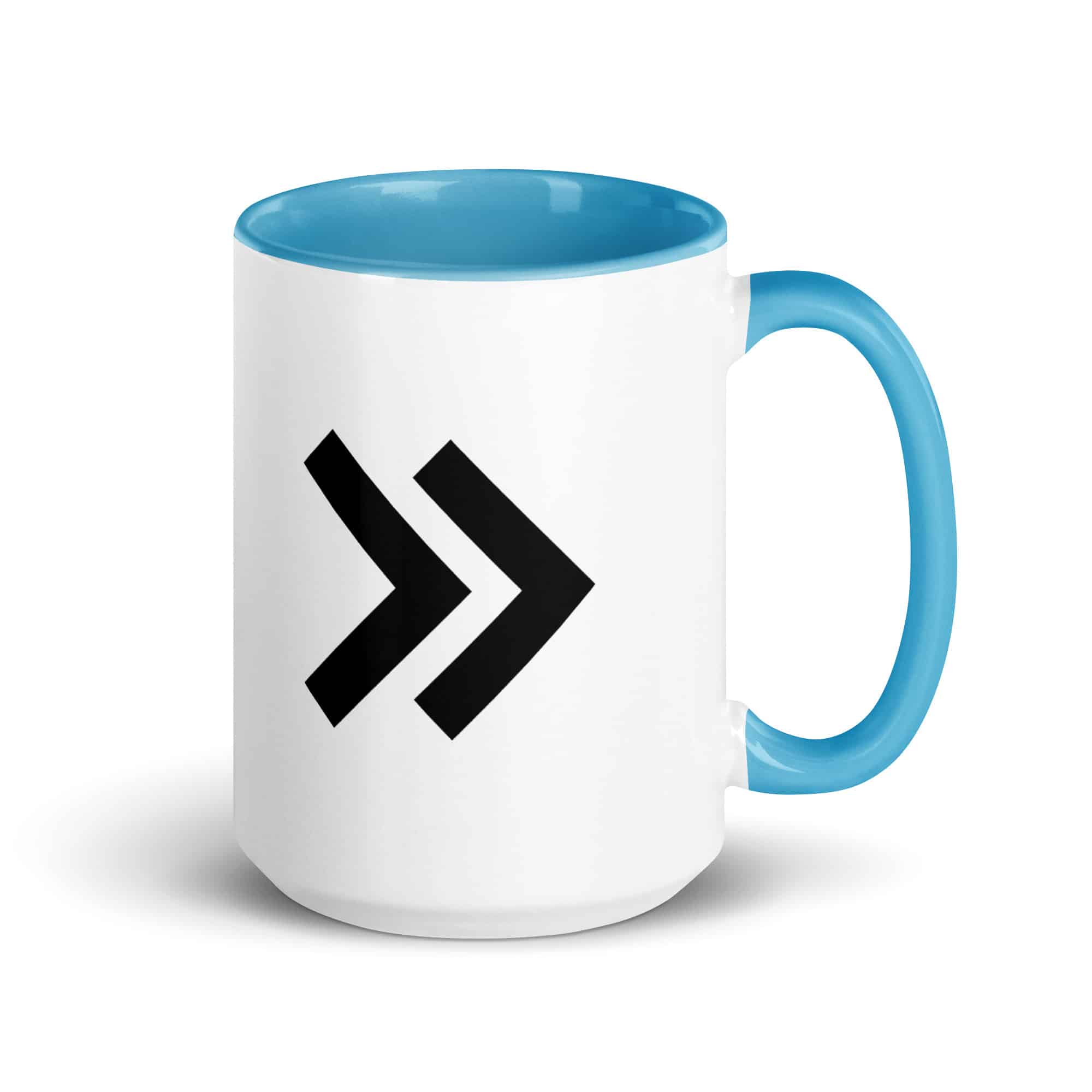 Black Double Chevron Color Inside Mug