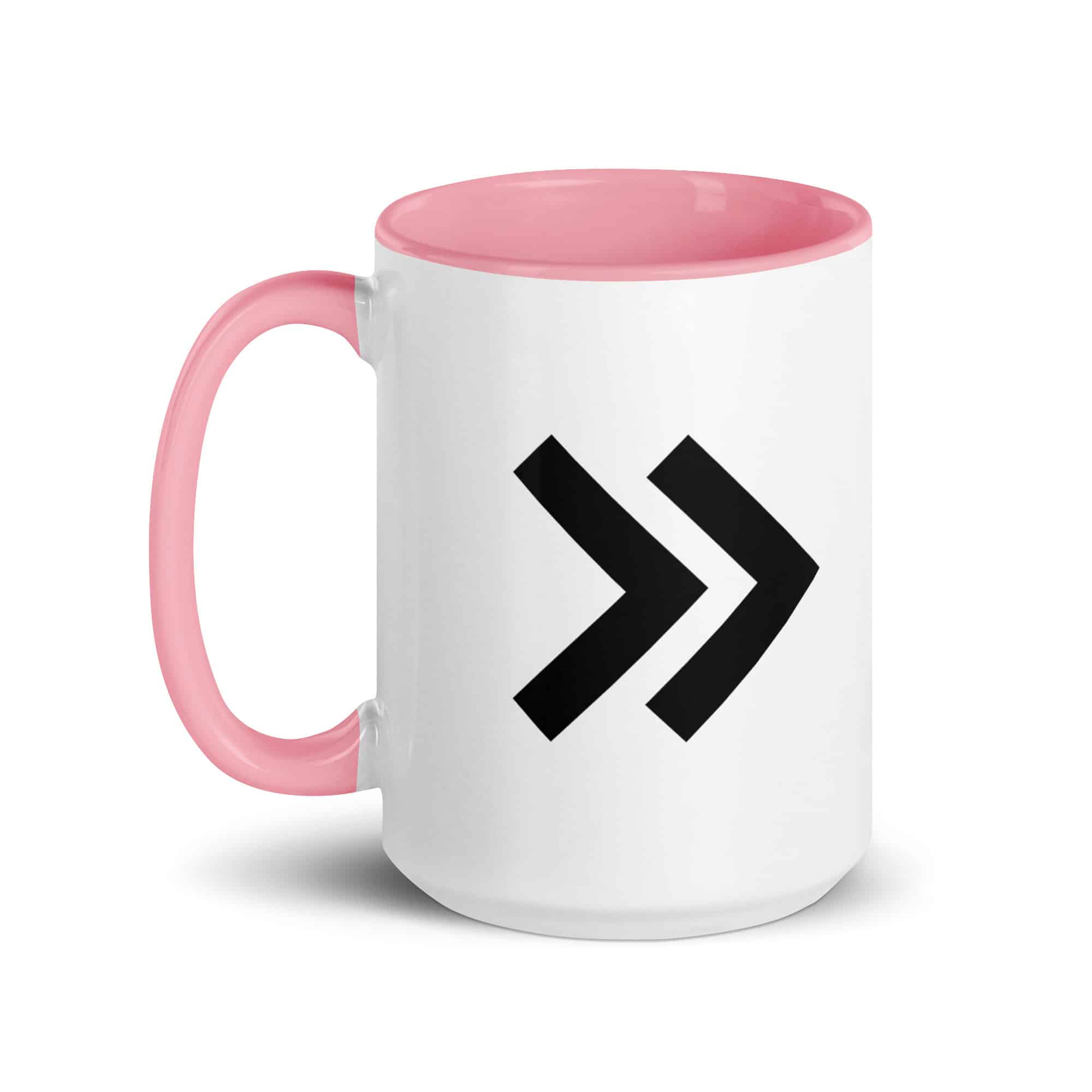 Black Double Chevron Color Inside Mug
