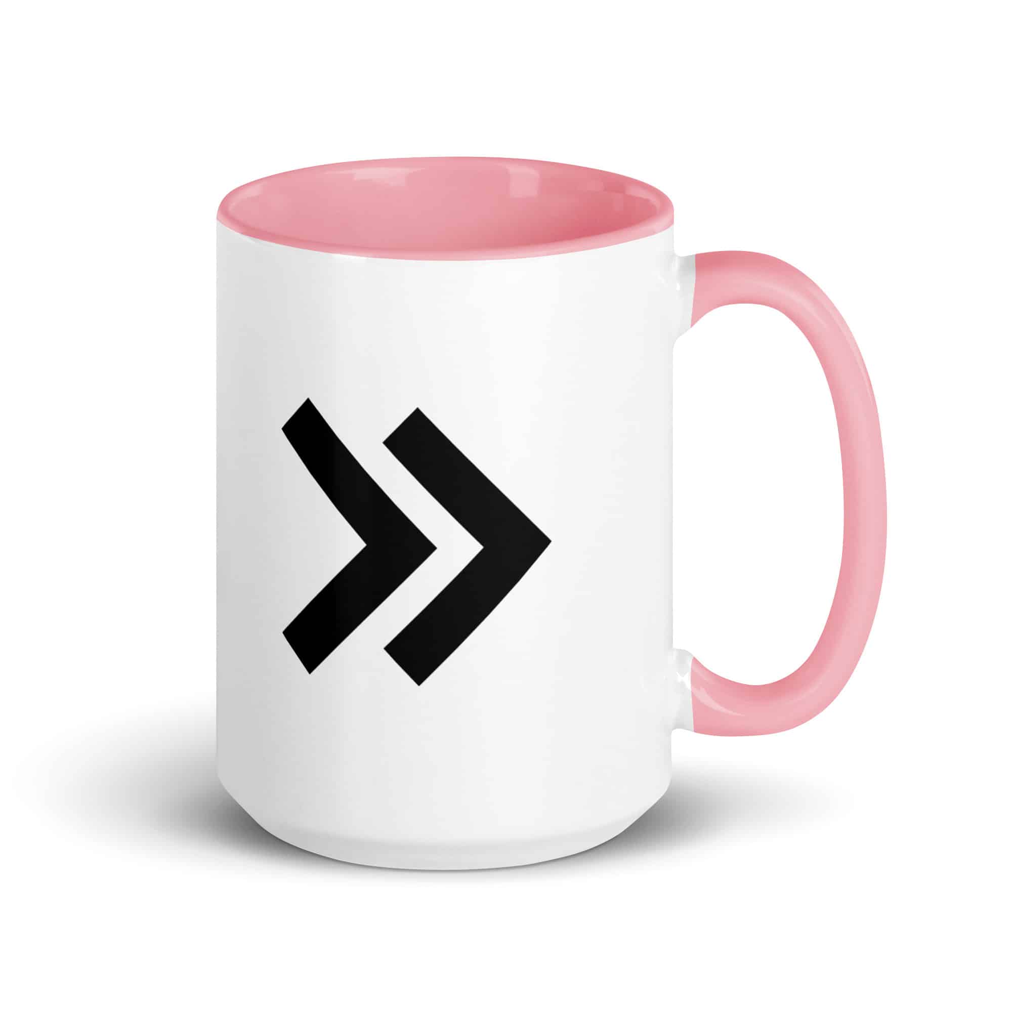 Black Double Chevron Color Inside Mug
