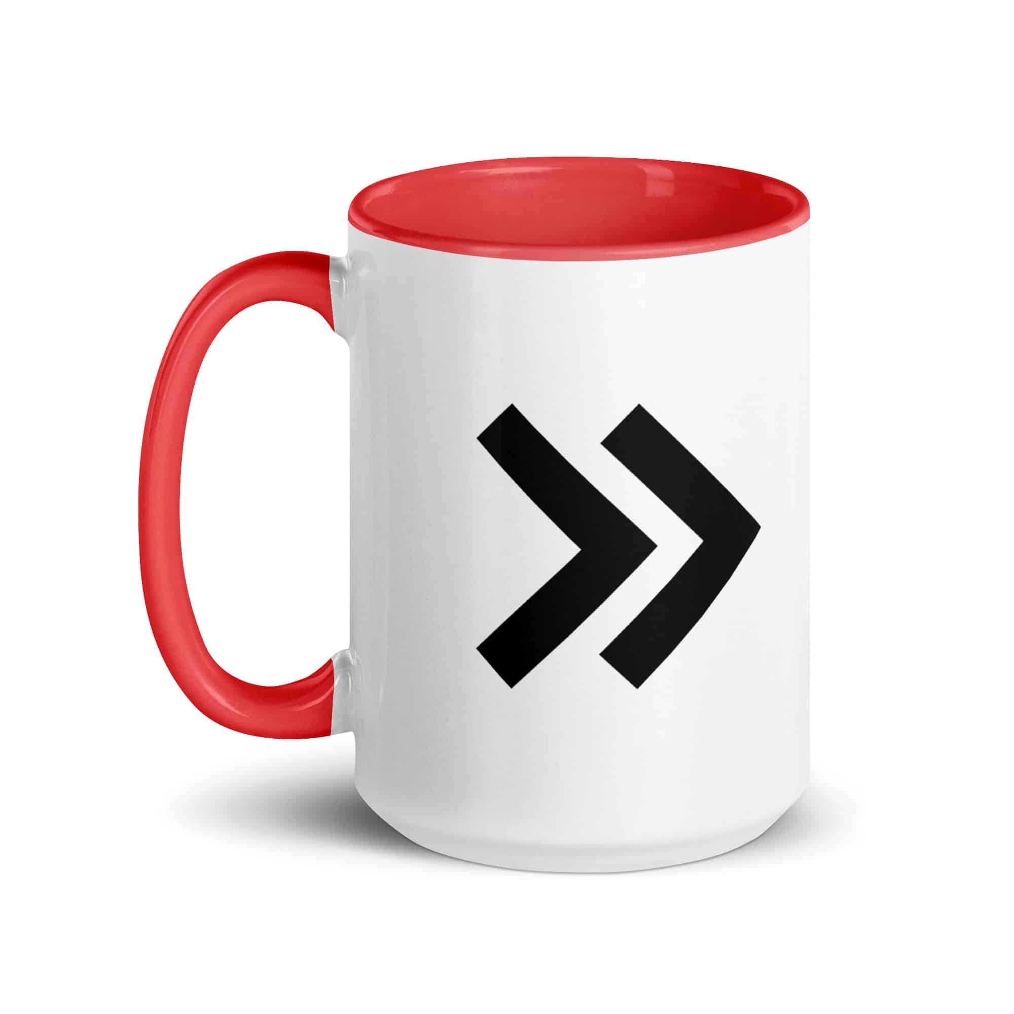 Black Double Chevron Color Inside Mug