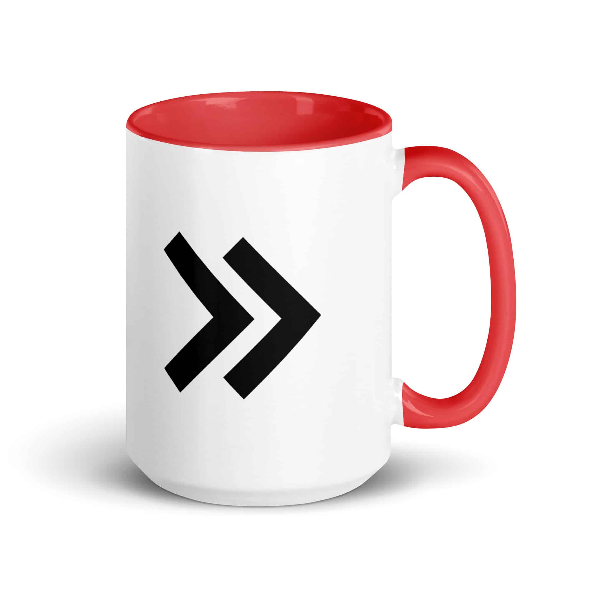 Black Double Chevron Color Inside Mug