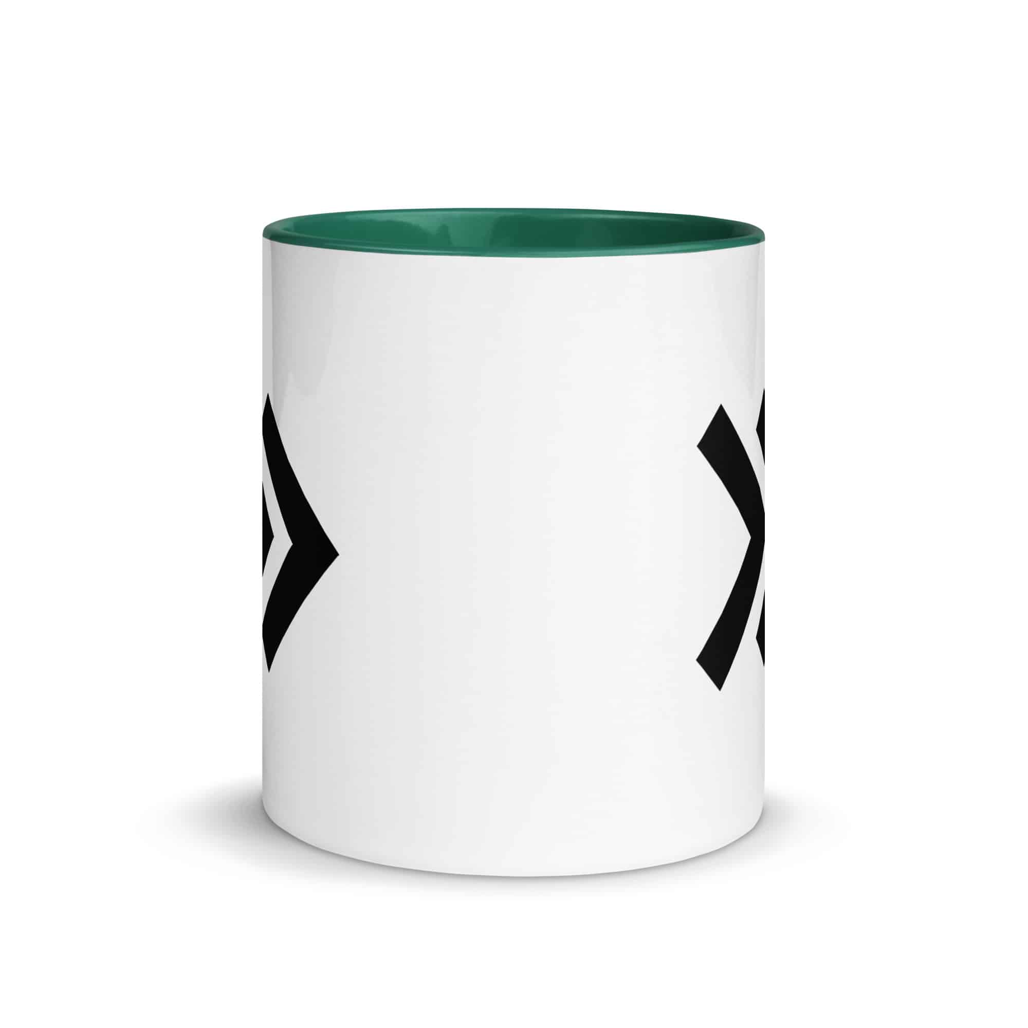 Black Double Chevron Color Inside Mug