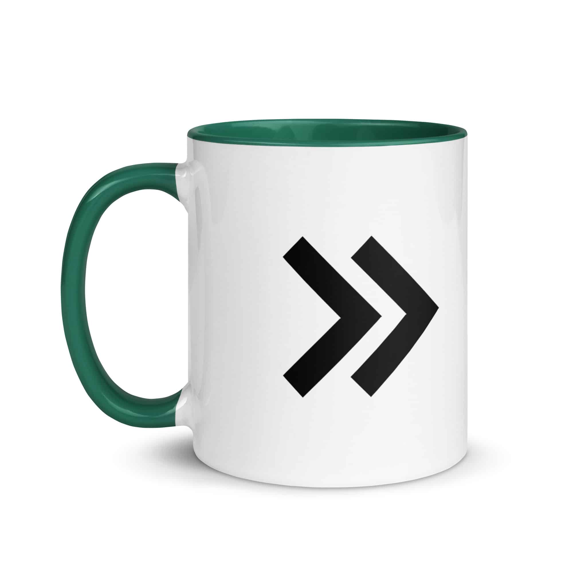 Black Double Chevron Color Inside Mug