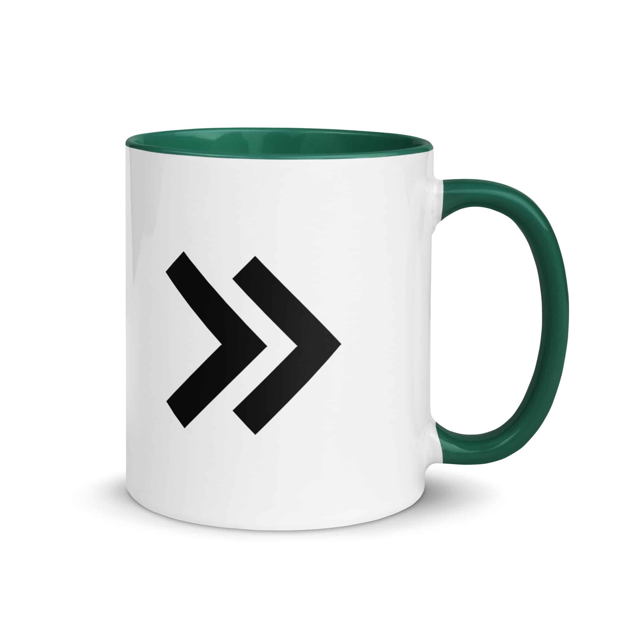 Black Double Chevron Color Inside Mug