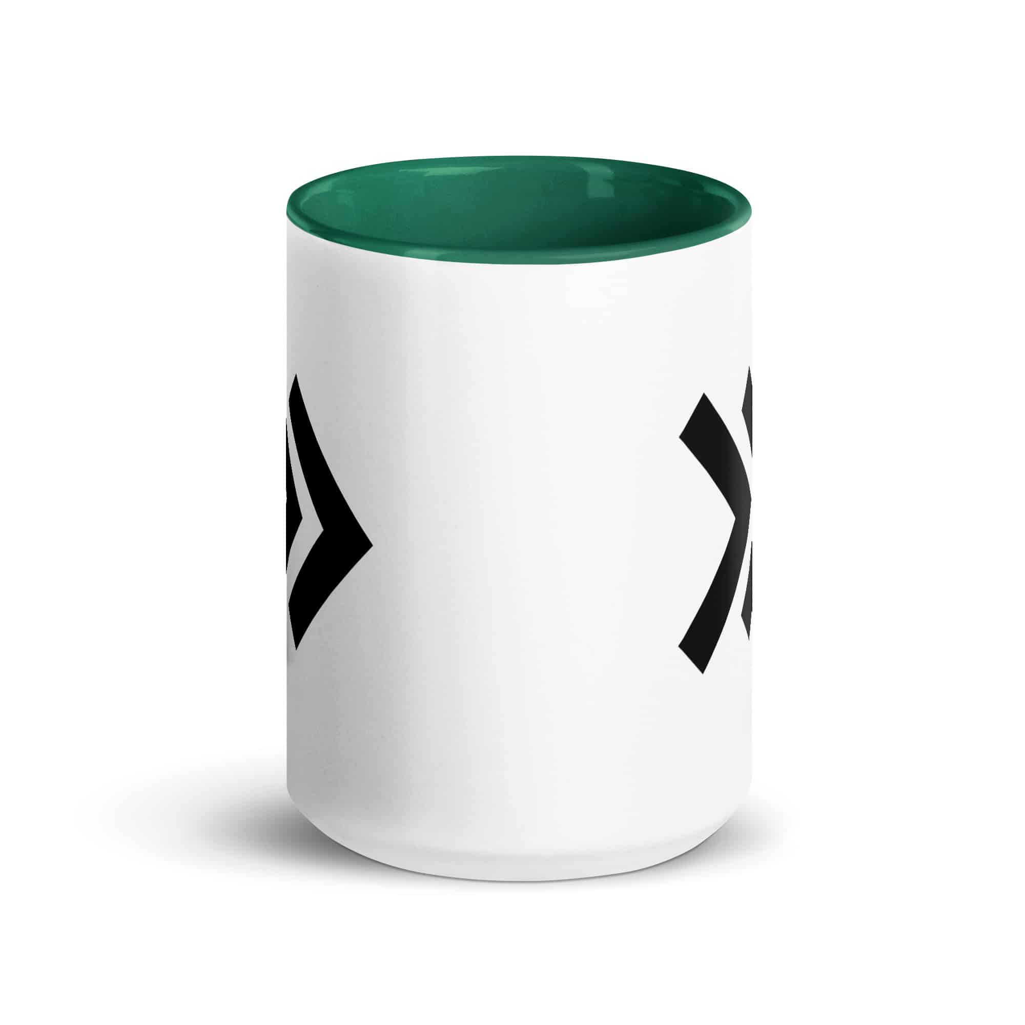 Black Double Chevron Color Inside Mug