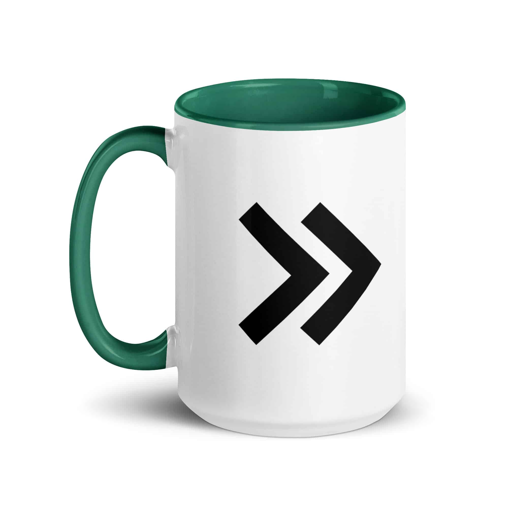 Black Double Chevron Color Inside Mug
