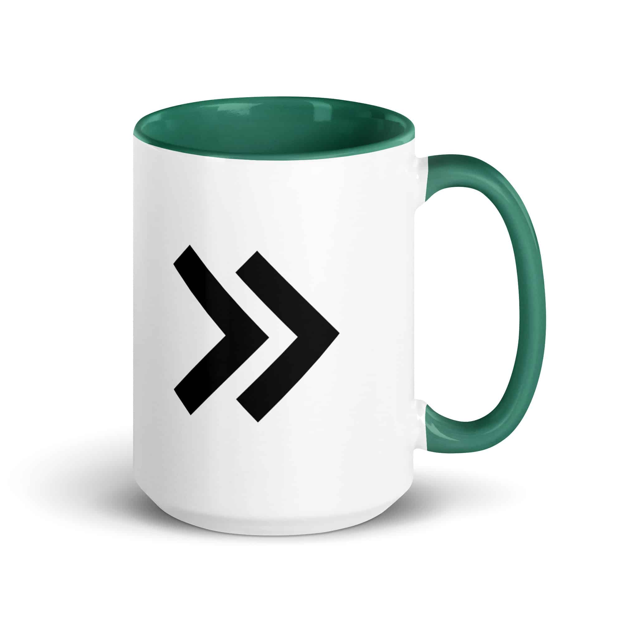 Black Double Chevron Color Inside Mug