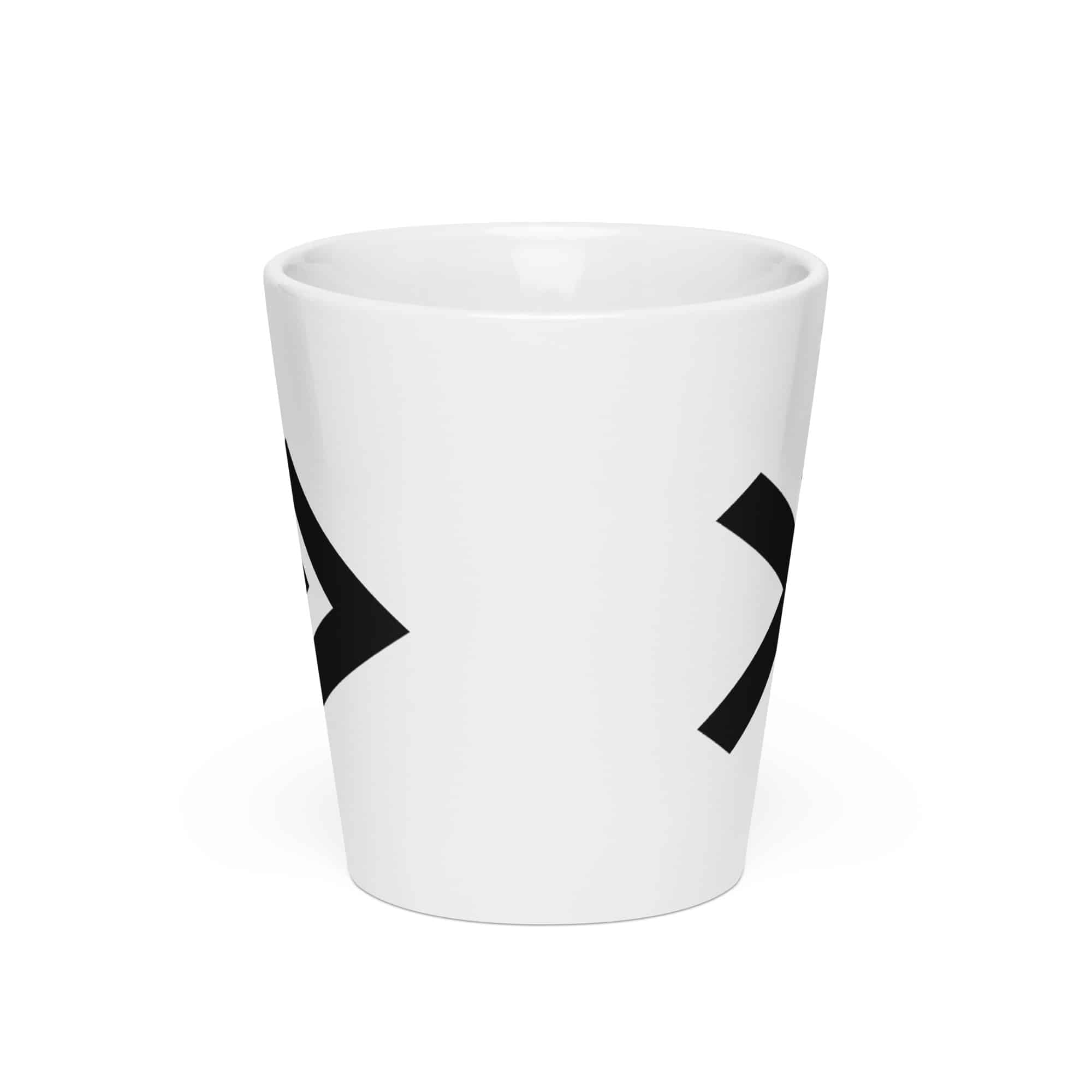Black Double Chevron Latte Mug