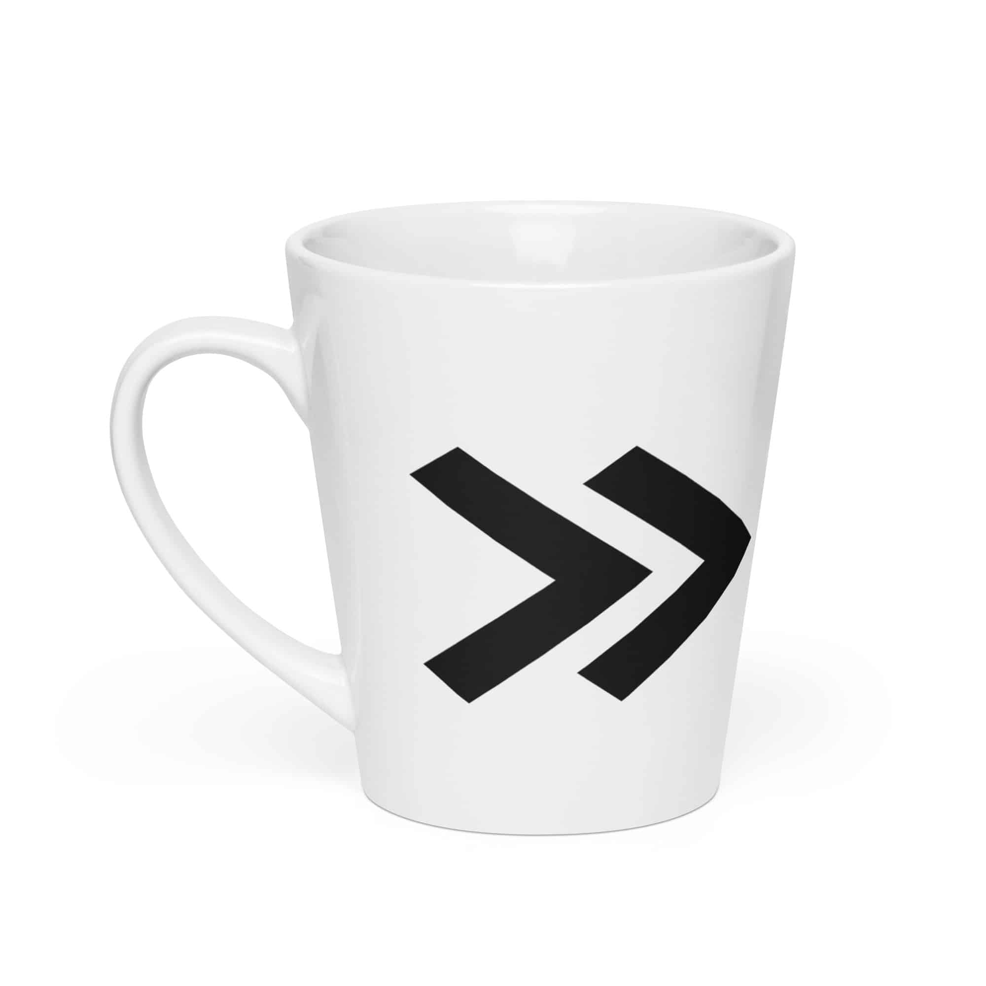Black Double Chevron Latte Mug