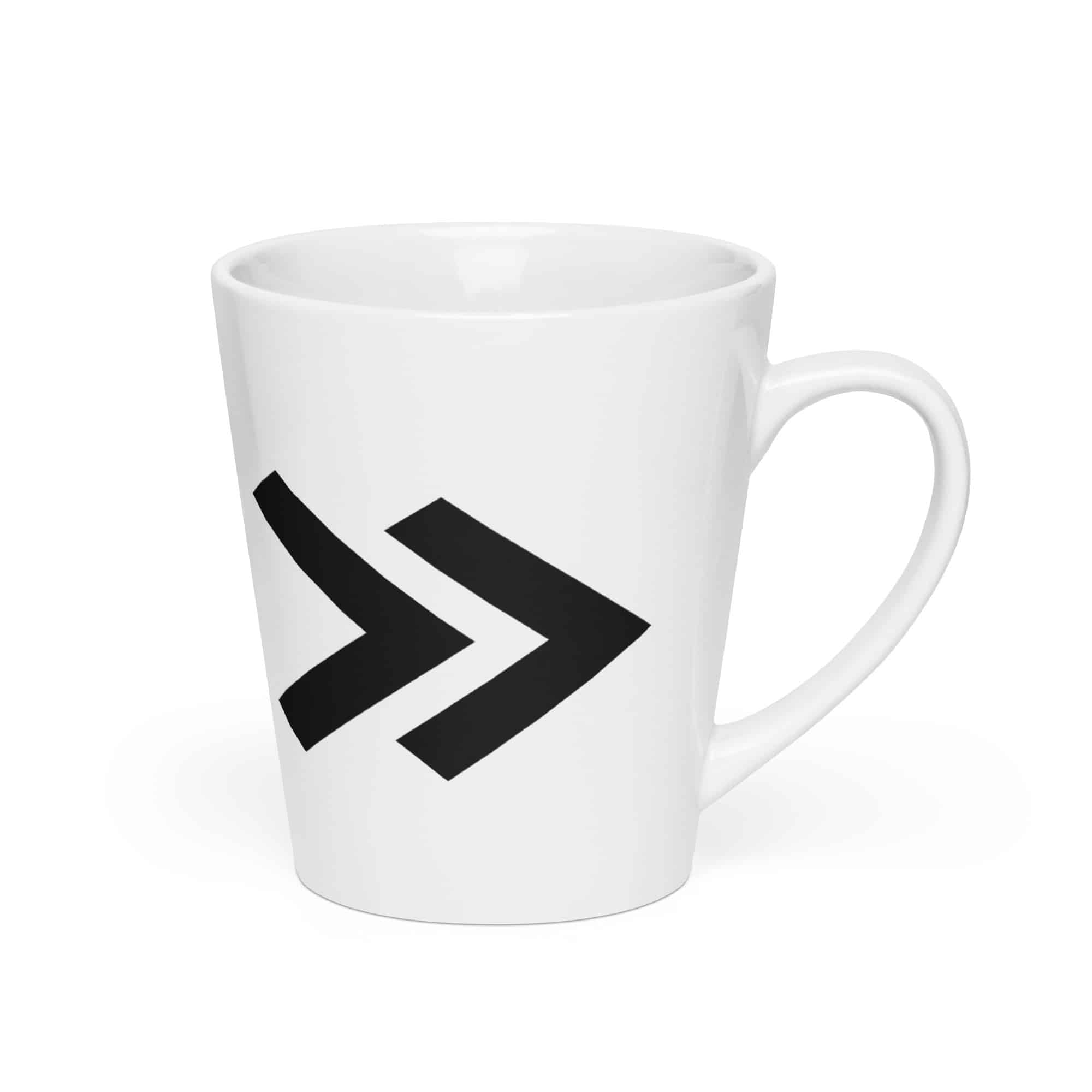 Black Double Chevron Latte Mug