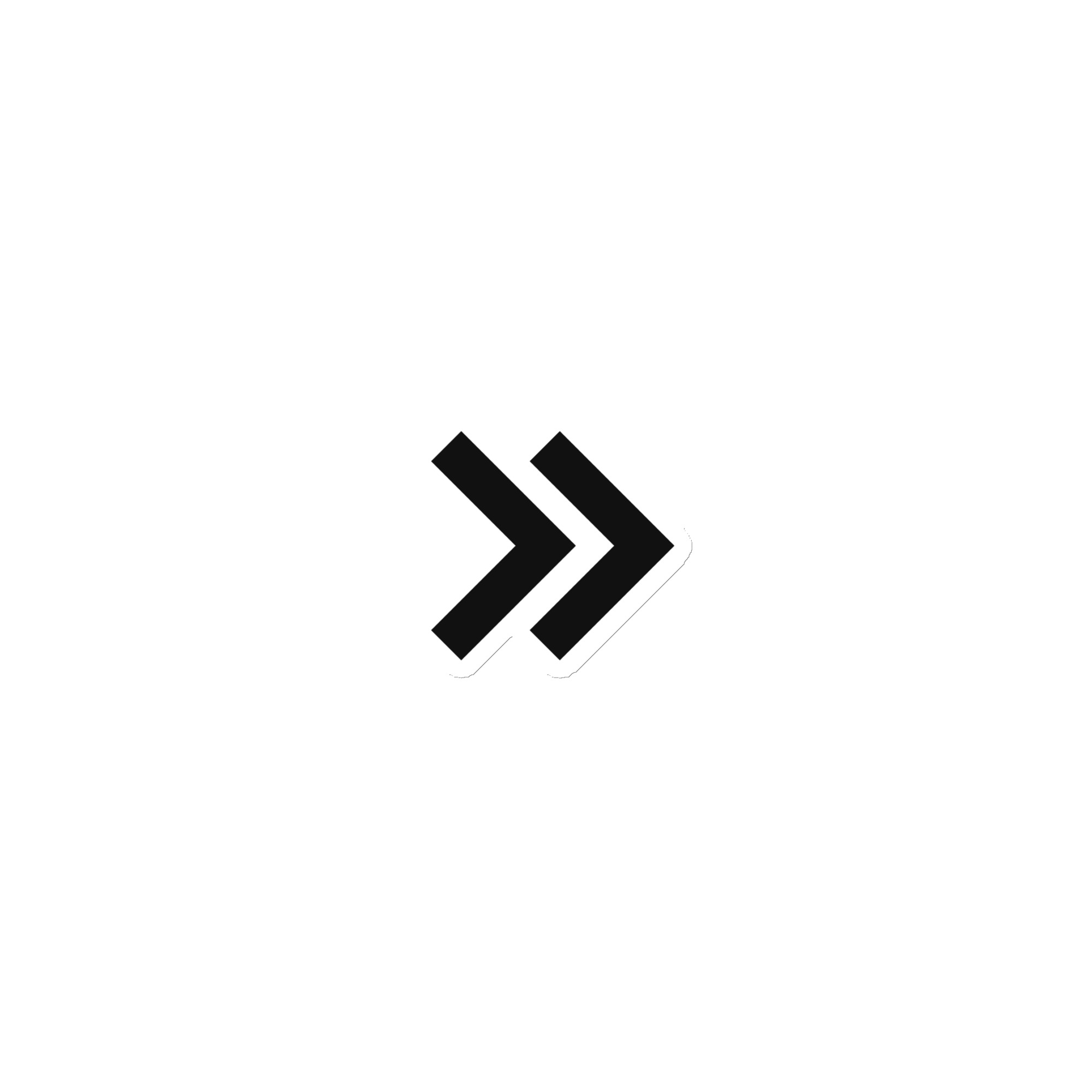 Black Double Chevron Die-Cut Magnet